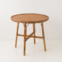 Table repas en osier Mélanie diamètre 80 cm