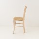 Chaise campagne paillée cire incolore de côté
