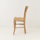 Chaise campagne paillée cire chêne moyen de côté