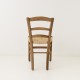 Chaise campagne paillée cire chêne foncé de dos