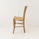 Chaise campagne paillée cire chêne foncé de côté