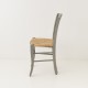 Chaise campagne paillée gris béton vue de  profil