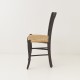 Chaise campagne paillée gris basalte vue de profil