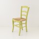 Chaise campagne paillée anis