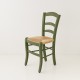 Chaise campagne paillée vert olive