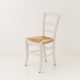 Chaise campagne paillée rose poudre