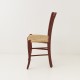 Chaise campagne paillée rouge Oslo vue de profil