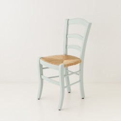 Chaise campagne paillée Aqua
