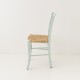 Chaise campagne paillée Aqua vue de profil