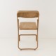 Chaise pliante multi cirée chêne moyen vue de dos