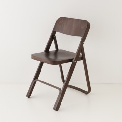 Chaise pliante multi vernie noyer foncé