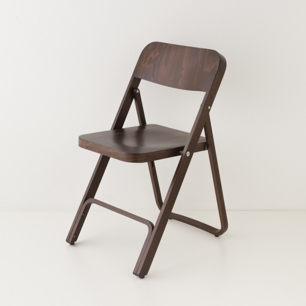 Chaise pliante multi vernie noyer foncé