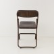Chaise pliante multi vernie noyer foncé vue de dos
