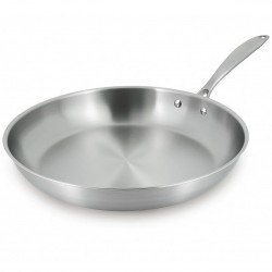 poêle inox tricouches 20 cm Ménastyl