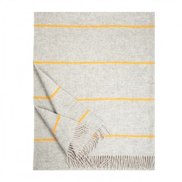 plaid pure laine Halla rayures jaunes Lapuan Kankurit