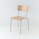 chaise écolier tube coloris sable+ bois