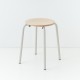 tabouret ht 46 cm tube + bois coloris sable