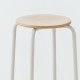 tabouret ht 80 cm tube + bois coloris sable