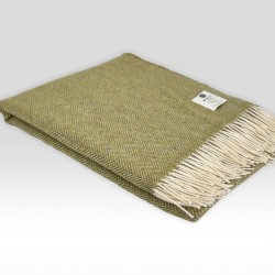 plaid laine chevrons ocre McNutt of Donegal