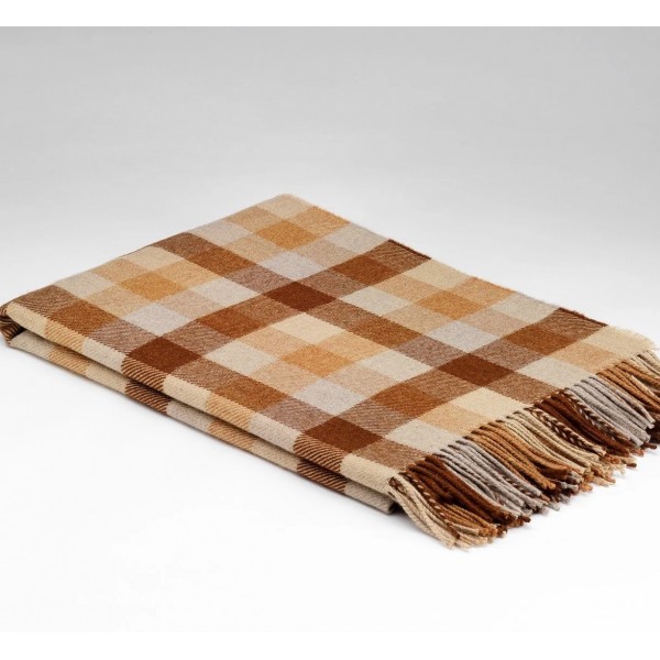 plaid laine caramel McNutt of Donegal