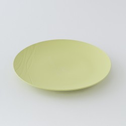 assiette plate en P.L.A. coloris pierre de chez Table et Nature