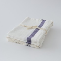 torchon lin lavé Phénix cassis