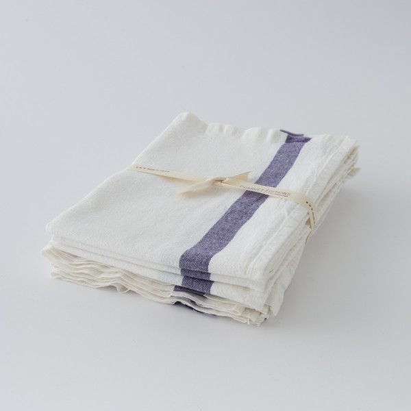 torchon lin lavé Phénix cassis