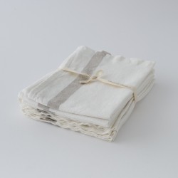 torchon lin lavé Phénix cassis