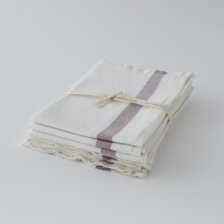 torchon lin lavé Phénix cassis