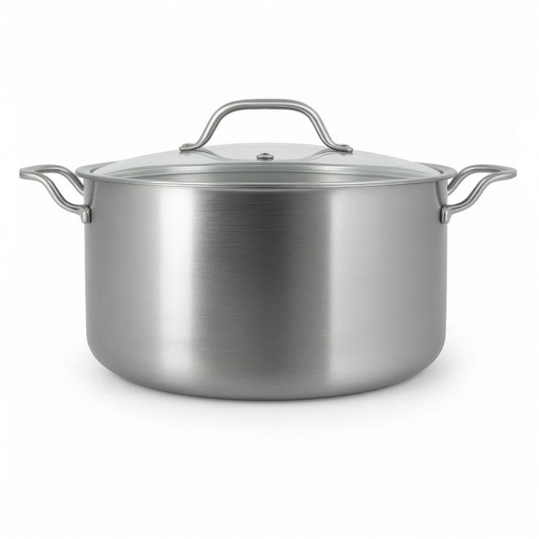 faitout 24 cm inox tricouches Ménastyl avec couvercle
