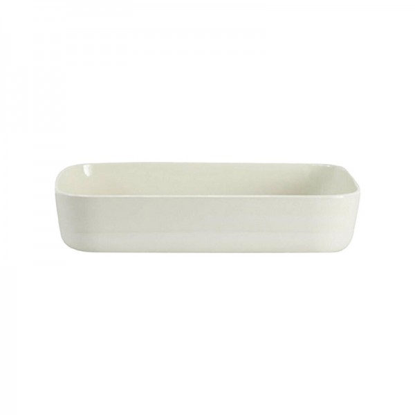 Plat en grès coloris craie L Cantine de chez Jars Céramistes