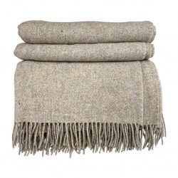 plaid laine lambswool recyclé vert frais McNutt of Donegal