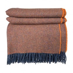 plaid laine lambswool recyclé vert frais McNutt of Donegal