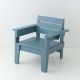 Fauteuil de jardin en mélèze coloris zinc
