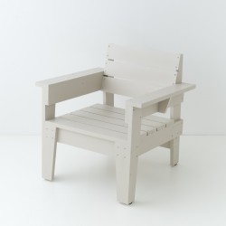 Fauteuil de jardin en mélèze coloris zinc