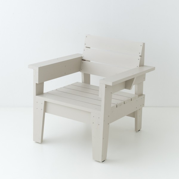 Fauteuil de jardin en mélèze coloris lin