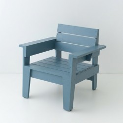 Fauteuil de jardin en mélèze coloris zinc