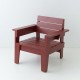 Fauteuil de jardin en mélèze coloris rouge Oslo