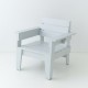 Fauteuil de jardin en mélèze coloris iceberg