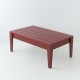 Table basse de jardin en mélèze 100x60 coloris rouge Oslo