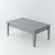 Table basse de jardin en mélèze 100x60 coloris colombe