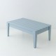 Table basse de jardin en mélèze 100x60 coloris pastel