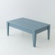 Table basse de jardin en mélèze 100x60 coloris zinc