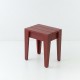 Tabouret de jardin en mélèze coloris rouge Oslo