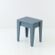 Tabouret de jardin en mélèze coloris zinc