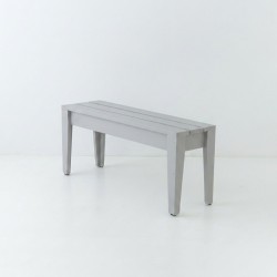 Banc de jardin 120 cm en mélèze coloris colombe