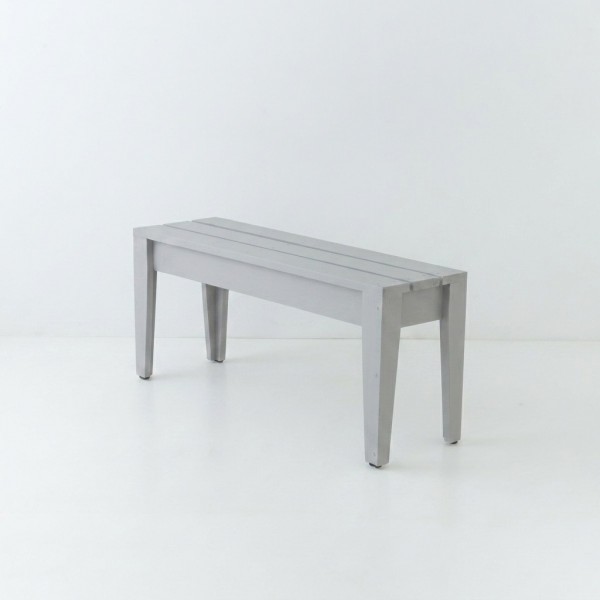 Banc de jardin 120 cm en mélèze coloris colombe