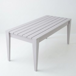 Table de jardin en mélèze coloris buvard