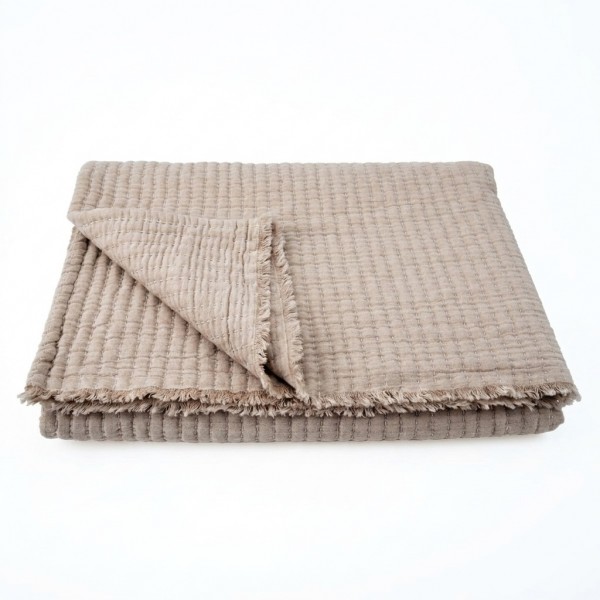 Boutis en coton coloris bronze