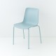 chaise coque polypro coloris bleu pastel
